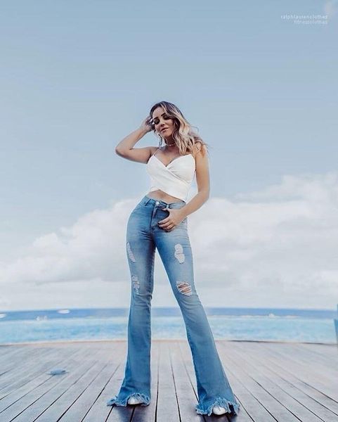 ladies elastic waist long pants new fashion designer women flare jeans summer high waist light blue skinny ripped bleached jeans
ladies elastic waist long pants new fashion designer women flare jeans summer high waist light blue skinny ripped bleached jeans