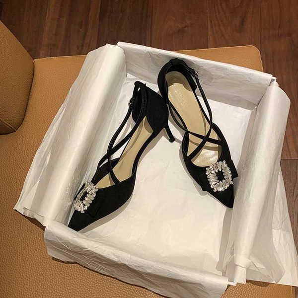 stylish heels sandals women sandalias mujer 2020 pointed toe sandalia feminina summer shoes women crystal zapatos de mujer, Black 
stylish heels sandals women sandalias mujer 2020 pointed toe sandalia feminina summer shoes women crystal zapatos de mujer, Black