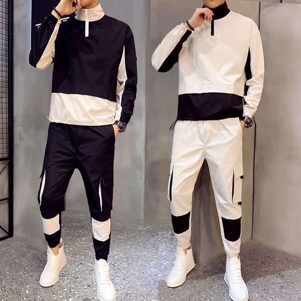 running sets pullover sweatshirt & pant suit trainingspak heren men causal 2021 spring splice jacket+pants 2pc tracksuit sportwear, Black;blue
running sets pullover sweatshirt & pant suit trainingspak heren men causal 2021 spring splice jacket+pants 2pc tracksuit sportwear, Black;blue