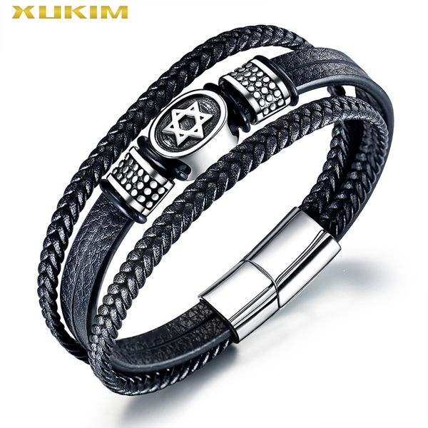 xukim jewelry multi-layer woven leather bracelet men fasion 215mm black charm bracelet 2020 punk jewelry dropshipping kbo232
xukim jewelry multi-layer woven leather bracelet men fasion 215mm black charm bracelet 2020 punk jewelry dropshipping kbo232