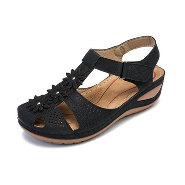 sandals siddons vintage shoes woman gladiator round toe ankle strap ladies casual wedges women flowers roman, Black
sandals siddons vintage shoes woman gladiator round toe ankle strap ladies casual wedges women flowers roman, Black