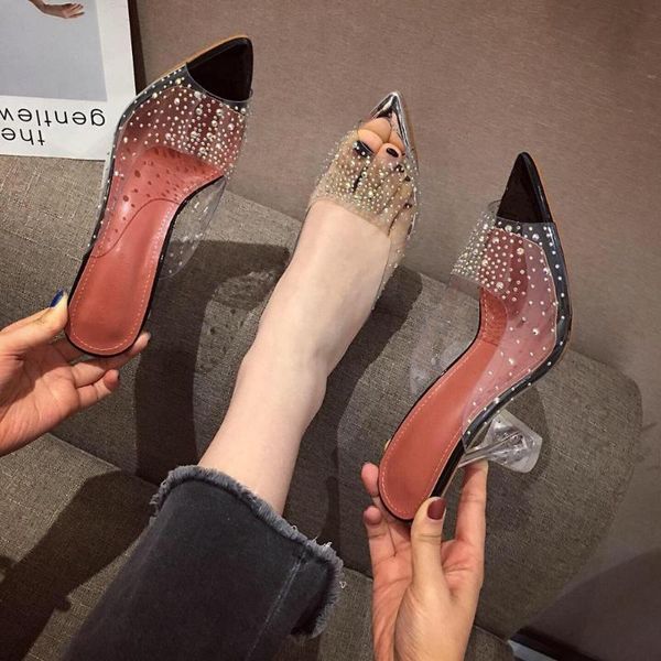 rhinestone transparent women high heels slippers summer fashion sandals slides pvc jelly shoes peep toe wedding pumps size 35-41, Black
rhinestone transparent women high heels slippers summer fashion sandals slides pvc jelly shoes peep toe wedding pumps size 35-41, Black