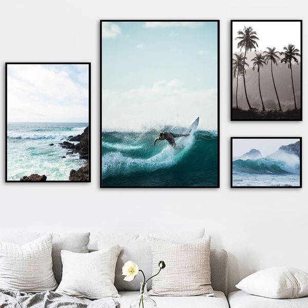 surf palm tree sea waves landscape wall art canvas painting nordic posters and prints wall pictures for living room home decor
surf palm tree sea waves landscape wall art canvas painting nordic posters and prints wall pictures for living room home decor