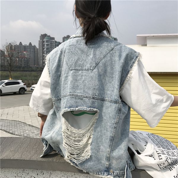 women's jackets denim destory washed fabric sleeveless women coat summer jacket hole outerwear cardigans vintage plus sizeclothing, Black;brown
women's jackets denim destory washed fabric sleeveless women coat summer jacket hole outerwear cardigans vintage plus sizeclothing, Black;brown