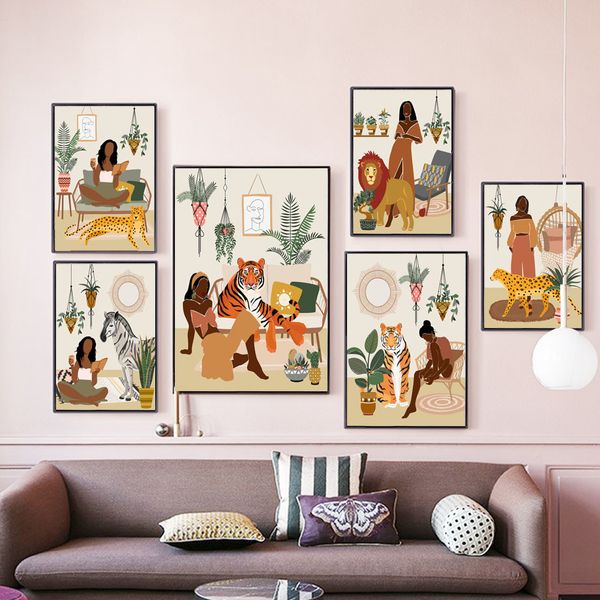 bohemia африка девушка pet тигр cheetah zebra wall art холст картина скандинавские постеры и распечатывает настенные панно для гостиной
bohemia африка девушка pet тигр cheetah zebra wall art холст картина скандинавские постеры и распечатывает настенные панно для гостиной