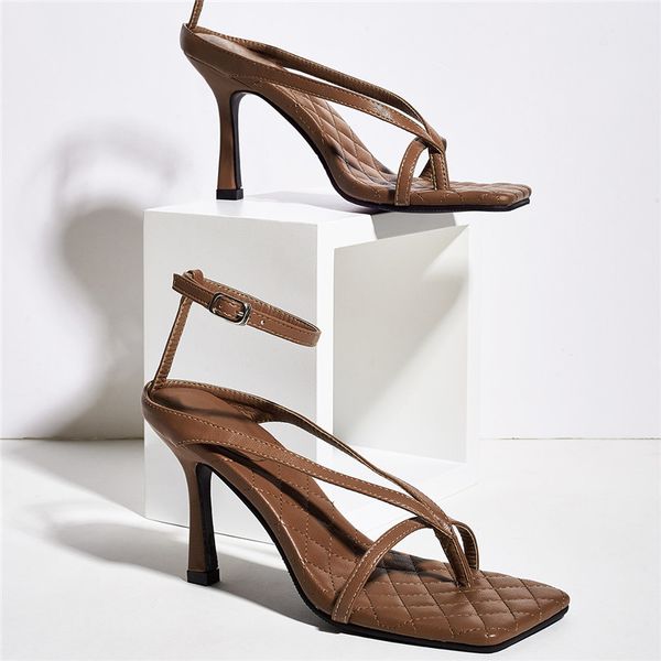 gladiator sandals high heels sandal shoes fashion brand strap flip flops thin high heel pumps square toe shoes, Black
gladiator sandals high heels sandal shoes fashion brand strap flip flops thin high heel pumps square toe shoes, Black