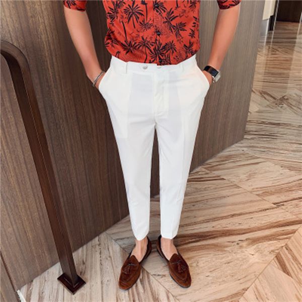 men suit pants casual fashion 2020 spring fall slim fit business pantalon homme solid all match dress pants men, White;black
men suit pants casual fashion 2020 spring fall slim fit business pantalon homme solid all match dress pants men, White;black