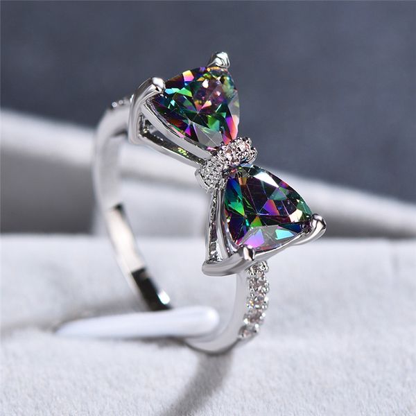 cute women rainbow bowknot ring with crystal stone colorful zircon engagement ring boho female wedding rings band, Golden;silver
cute women rainbow bowknot ring with crystal stone colorful zircon engagement ring boho female wedding rings band, Golden;silver