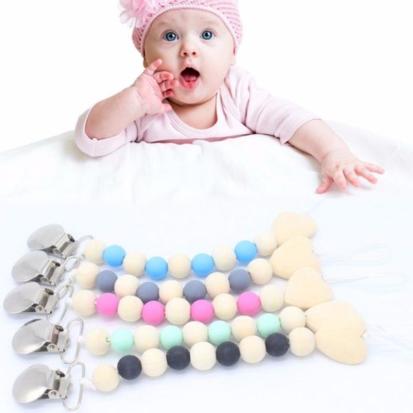 baby nipple clip wood silicone teether chain bead pacifier infant soother holder
baby nipple clip wood silicone teether chain bead pacifier infant soother holder