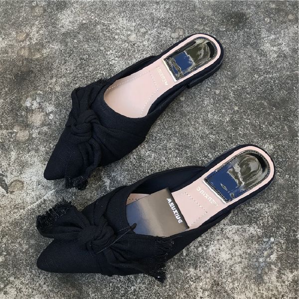 black bow knot summer mules shoes women flat slippers designer slides 2020 brand fashion pointed toe ladies casual shoes slipper
black bow knot summer mules shoes women flat slippers designer slides 2020 brand fashion pointed toe ladies casual shoes slipper