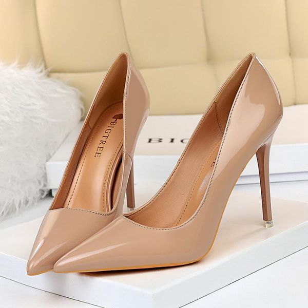 european and american style fashion simple thin with super high heel bright patent leather shallow mouth pointed thin, Black
european and american style fashion simple thin with super high heel bright patent leather shallow mouth pointed thin, Black