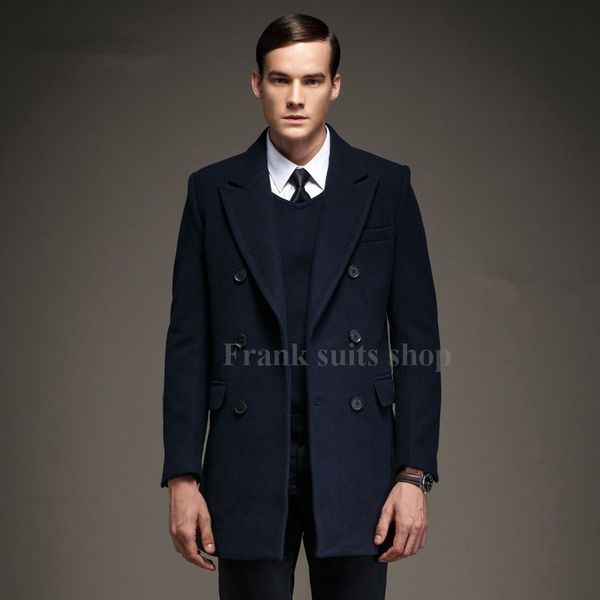 custom made men woolen coat design winter warm long section outerwear casual double breasted coat, Black
custom made men woolen coat design winter warm long section outerwear casual double breasted coat, Black