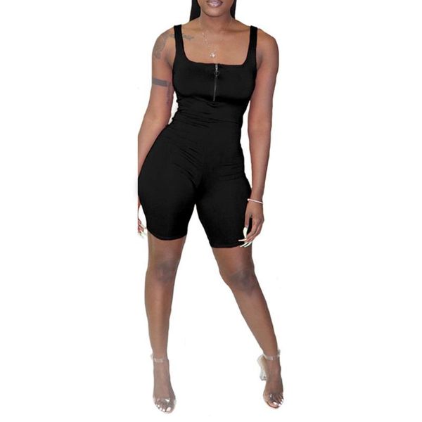 women's jumpsuits & rompers black sport romper women jumpsuit sleeveless zipper front solid color bodycon short tight fitness playsuit, Black;white
women's jumpsuits & rompers black sport romper women jumpsuit sleeveless zipper front solid color bodycon short tight fitness playsuit, Black;white