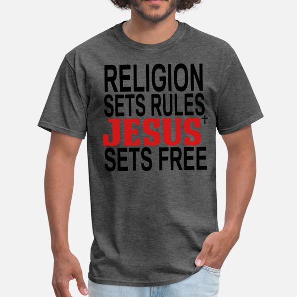 religion sets rules jesus sets t shirt men print 100% cotton s-xxxl novelty fitness casual spring outfit shirt
religion sets rules jesus sets t shirt men print 100% cotton s-xxxl novelty fitness casual spring outfit shirt