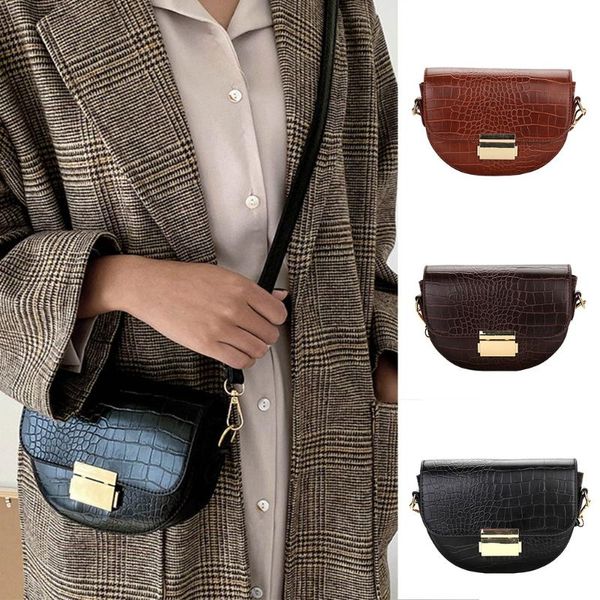 fashion alligator leather saddle bag women luxury shoulder bags small round handbag spring summer crossbody messenger bag #30
fashion alligator leather saddle bag women luxury shoulder bags small round handbag spring summer crossbody messenger bag #30