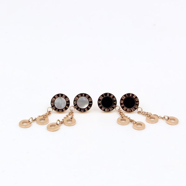 2020 fashion roman numeral shell black slice hanging double circle earrings stud female tassel tit, Golden;silver
2020 fashion roman numeral shell black slice hanging double circle earrings stud female tassel tit, Golden;silver