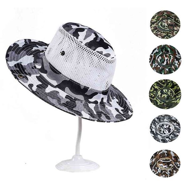 myzoper 2020 new camouflage breathable outdoor men's hats casual tide mountaineering fisherman's hat basin cap, Blue;gray
myzoper 2020 new camouflage breathable outdoor men's hats casual tide mountaineering fisherman's hat basin cap, Blue;gray