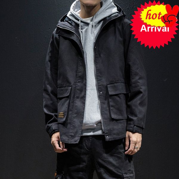 autumn japan style new loose jackets men plus size casual hooded windbreaker jacket long sleeve multi pockets men coats 5xl-m, Black;brown
autumn japan style new loose jackets men plus size casual hooded windbreaker jacket long sleeve multi pockets men coats 5xl-m, Black;brown