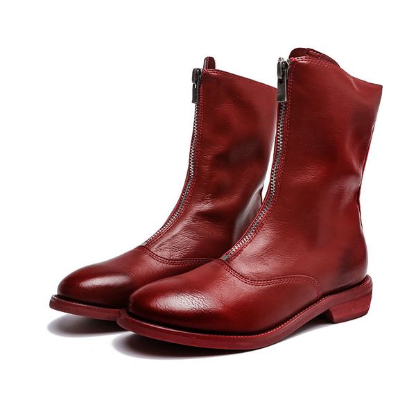 maggie's walker women fashion genuine leather long boots women autumn real leather zipper martin boots size 35-40, Black
maggie's walker women fashion genuine leather long boots women autumn real leather zipper martin boots size 35-40, Black