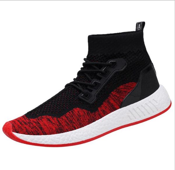 men's new sports shoes men's running shoes soft bottom flying woven sports casual knitted socks, Black
men's new sports shoes men's running shoes soft bottom flying woven sports casual knitted socks, Black