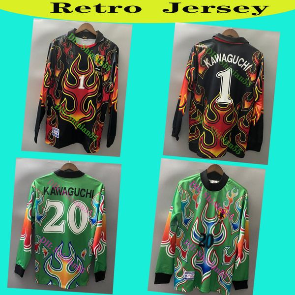 98 japan retro mens long sleeve soccer jerseys national team kawaguchi goalkeeper home away 96 soma akita okano kazu football shirt, Black;yellow
98 japan retro mens long sleeve soccer jerseys national team kawaguchi goalkeeper home away 96 soma akita okano kazu football shirt, Black;yellow