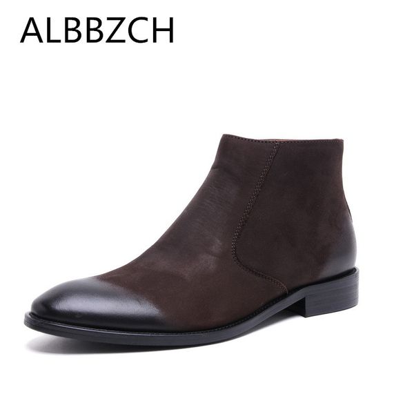 boots autumn winter nubuck leather men shoes pointed toe zip inside plush cow men's work daily leisure ankle, Black
boots autumn winter nubuck leather men shoes pointed toe zip inside plush cow men's work daily leisure ankle, Black
