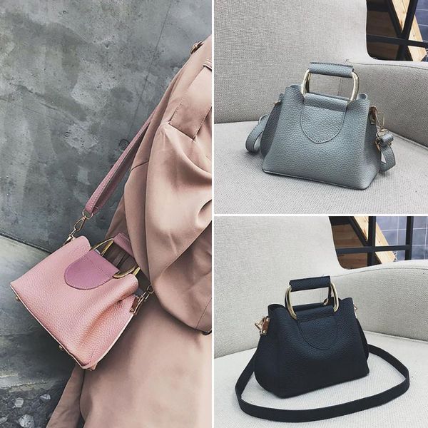 fashion ladies bag portable bucket bag simple casual lychee shoulder zipper messenger solid color square dropship y425
fashion ladies bag portable bucket bag simple casual lychee shoulder zipper messenger solid color square dropship y425