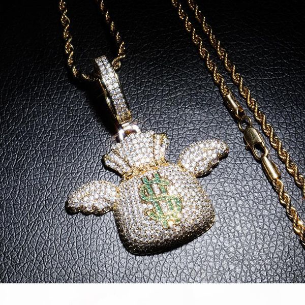 new trendy hiphop jewelry gold silver color cz flying dollar purse pendant necklace nice gift for boy friend
new trendy hiphop jewelry gold silver color cz flying dollar purse pendant necklace nice gift for boy friend