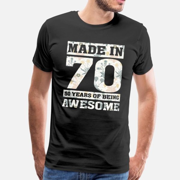 made in 70 50 years of being awesome t shirt men design cotton euro size s-3xl standard loose new style summer kawaii shirt
made in 70 50 years of being awesome t shirt men design cotton euro size s-3xl standard loose new style summer kawaii shirt