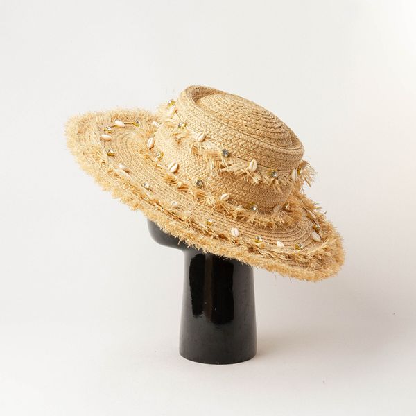 new diamond shell tassel decoration straw hats ring raffia large brim straw hat fashion summer beach sun hat 2020, Blue;gray
new diamond shell tassel decoration straw hats ring raffia large brim straw hat fashion summer beach sun hat 2020, Blue;gray