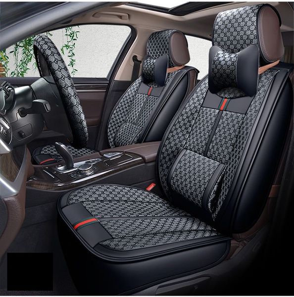 

Universal Fit Car Seat Covers For Five Seats Car Full Set Leather Seat Cushion Mat Fashion Design Car Five seats Cover For Sudan SUV