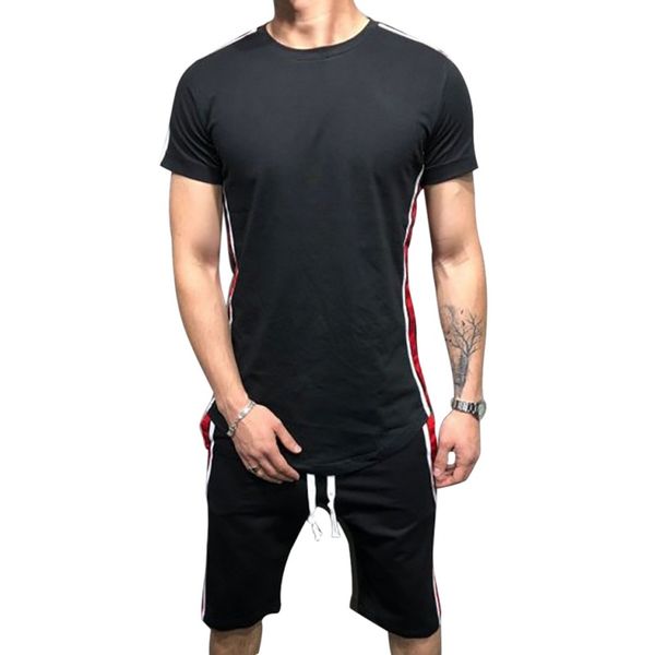z 2020 summer tracksuit men's fashion o-neck striped print and knee-length shorts set ropa hombre ropa deportiva hombre, Gray
z 2020 summer tracksuit men's fashion o-neck striped print and knee-length shorts set ropa hombre ropa deportiva hombre, Gray