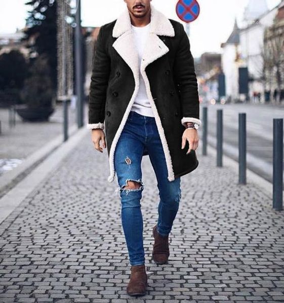 breasted jacket fashion solid color winter thick coat casual lapel neck coats men clothing men designer double, Black;brown
breasted jacket fashion solid color winter thick coat casual lapel neck coats men clothing men designer double, Black;brown