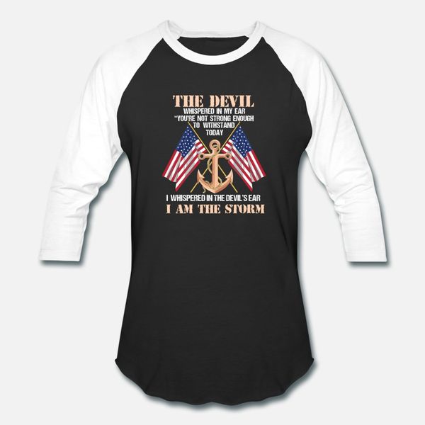 navy veteran: the devil whispered in my ear t shirt men create 100% cotton plus size 3xl original famous fashion summer style cool shirt