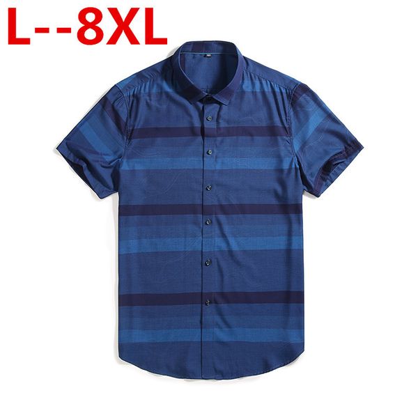 men's casual shirts plus size 8xl 7xl men short sleeve male striped classic-fit comfort soft button-down shirt, White;black
men's casual shirts plus size 8xl 7xl men short sleeve male striped classic-fit comfort soft button-down shirt, White;black