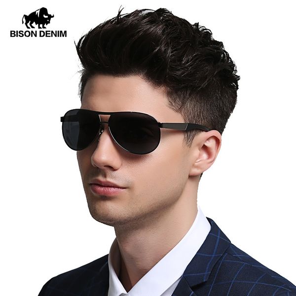 bison denim polarized uv400 sunglasses for men fashion classic alloy metal resin lens driving men eyewear fishing sun glass 193, White;black 
bison denim polarized uv400 sunglasses for men fashion classic alloy metal resin lens driving men eyewear fishing sun glass 193, White;black