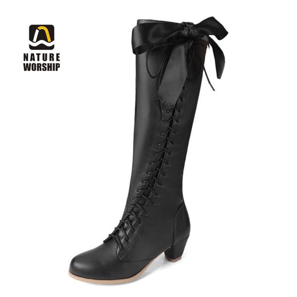winter women fashion long knee high boots med heels fleeces worm inside round toe rome butterfly-knot zip lace-up fashion sweet, Black
winter women fashion long knee high boots med heels fleeces worm inside round toe rome butterfly-knot zip lace-up fashion sweet, Black