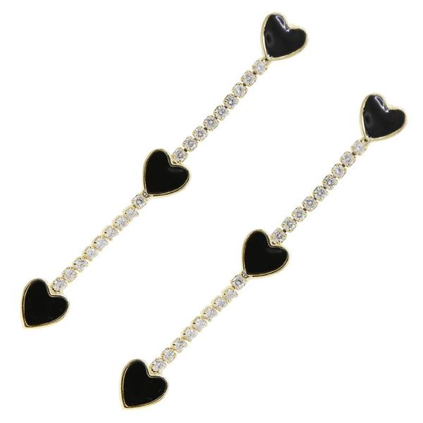hoop & huggie fashion colorful red white black enamel cz heart long link tennis chain stud earrings for women girl charm wedding jewelry, Golden;silver
hoop & huggie fashion colorful red white black enamel cz heart long link tennis chain stud earrings for women girl charm wedding jewelry, Golden;silver