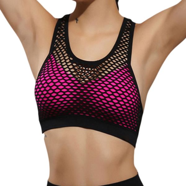 women hollow yoga sports bra breathable mesh padded running bras push up fitness underwear gym sport bra cropped top, White;black
women hollow yoga sports bra breathable mesh padded running bras push up fitness underwear gym sport bra cropped top, White;black
