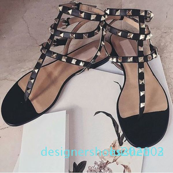 2020 color rivets spiked gladiator flat sandals stones studded flip sandal big size designer women's shoes summer s03, Black
2020 color rivets spiked gladiator flat sandals stones studded flip sandal big size designer women's shoes summer s03, Black