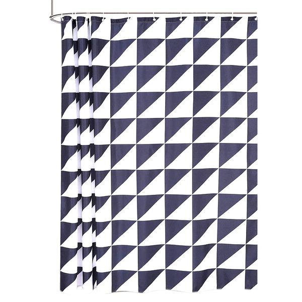 black and white geometric triple-cornered fabric shower curtain for bathroom hooks included, 72x72 inch
black and white geometric triple-cornered fabric shower curtain for bathroom hooks included, 72x72 inch