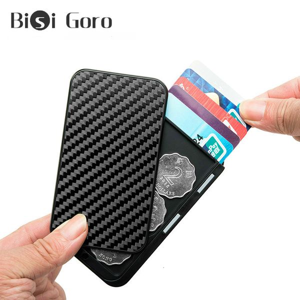 bisi goro men carbon fiber aluminum creative office card holder box rfid money bag security smart wallet cartera tarjetero 2020, Silver
bisi goro men carbon fiber aluminum creative office card holder box rfid money bag security smart wallet cartera tarjetero 2020, Silver