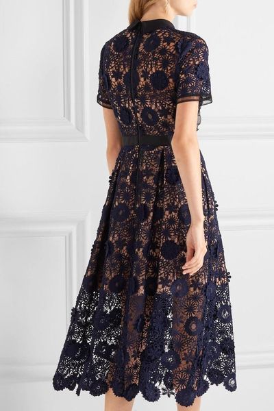 party dress self portrait dresses summer spring 19ss female formal dress women lace long, White;black
party dress self portrait dresses summer spring 19ss female formal dress women lace long, White;black
