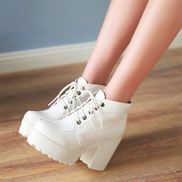 boots lace up women's boot winter fashion platform punk high heels black white red ankle plus size rubber shoes women
boots lace up women's boot winter fashion platform punk high heels black white red ankle plus size rubber shoes women