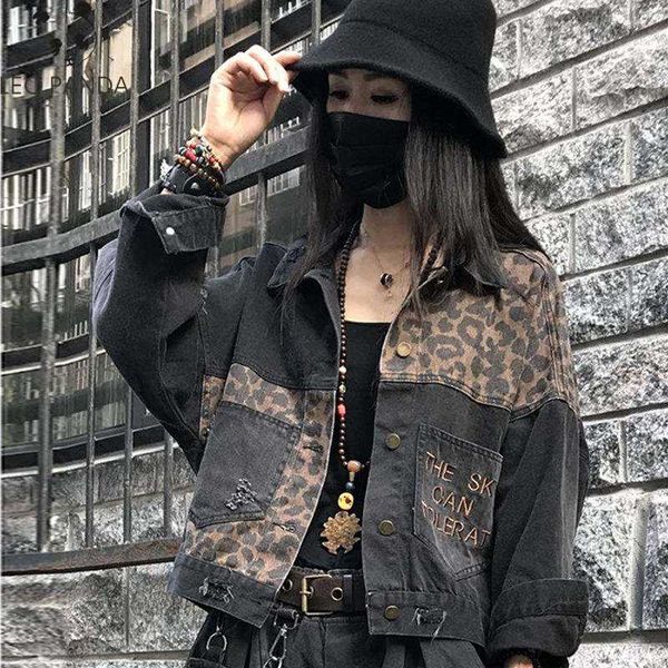 vintage black leopard women denim jacket 2020 spring harajuku punk jean jackets coat boyfriend loose pocket fashion streetwear, Black;brown
vintage black leopard women denim jacket 2020 spring harajuku punk jean jackets coat boyfriend loose pocket fashion streetwear, Black;brown