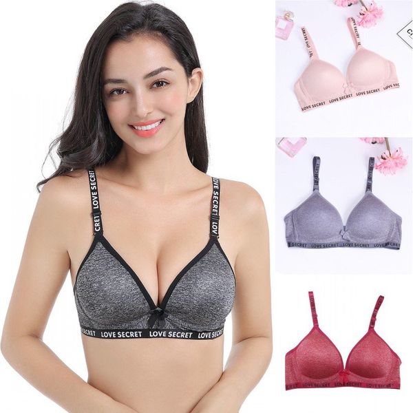 summer letter print smooth wire push up bra light and thin triangle cup bras women comfortable fitness bra, White;black
summer letter print smooth wire push up bra light and thin triangle cup bras women comfortable fitness bra, White;black