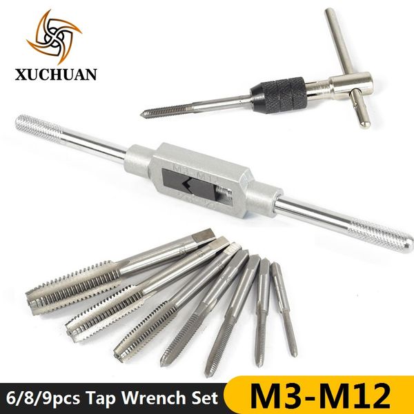6/8 / 9шт m3-m12 метчиков дрель набор рук tapping инструменты метрическая screw thread tap спиральное сверло набор гаечных ключей
6/8 / 9шт m3-m12 метчиков дрель набор рук tapping инструменты метрическая screw thread tap спиральное сверло набор гаечных ключей