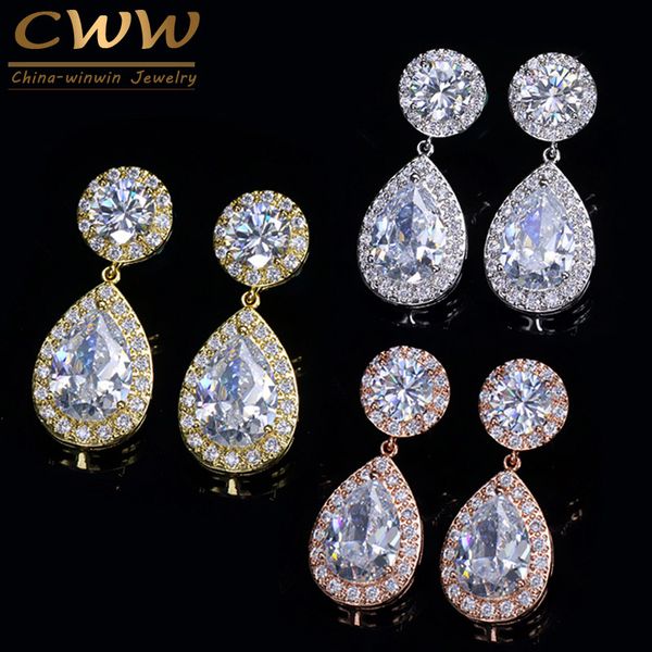 cwwzircons classic stunning cubic zirconia stone women party jewelry rose gold color big pear drop earrings gift cz180, Silver
cwwzircons classic stunning cubic zirconia stone women party jewelry rose gold color big pear drop earrings gift cz180, Silver