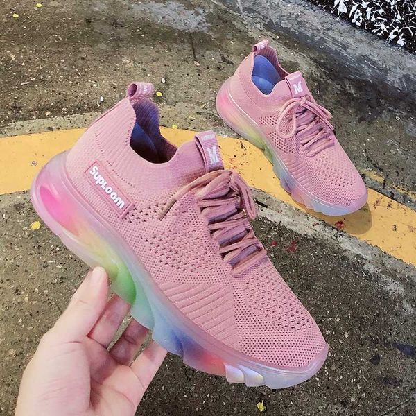 summer new ladies casual shoes rainbow jelly bottom flying woven women's shoes wear-resistant non-slip breathable running, Black
summer new ladies casual shoes rainbow jelly bottom flying woven women's shoes wear-resistant non-slip breathable running, Black