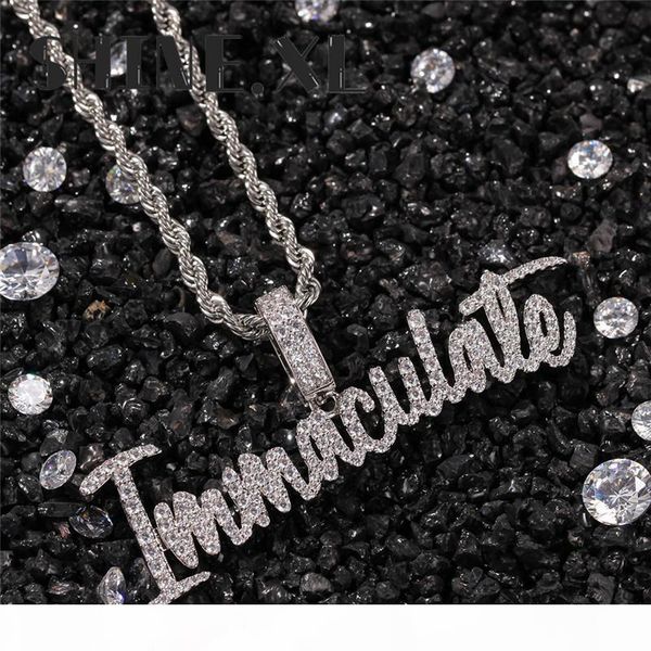 hip hop iced out bling непорочное письмо ожерелье золото серебро micro асфальтовая кубический циркон mens подарка ювелирных изделий, Silver
hip hop iced out bling непорочное письмо ожерелье золото серебро micro асфальтовая кубический циркон mens подарка ювелирных изделий, Silver